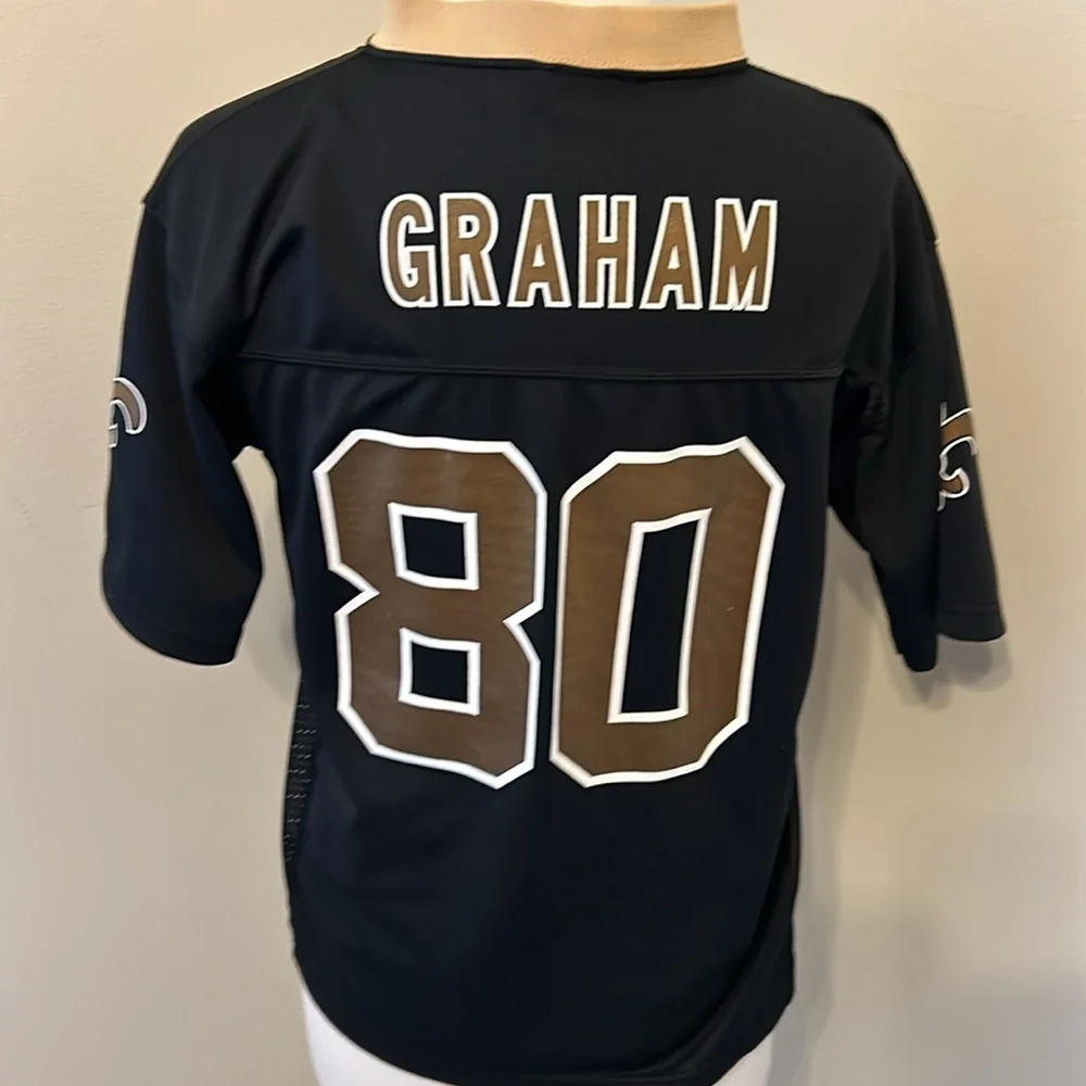 Kids  New Orleans Saints Jimmy Graham Nike Black Team Game Jersey